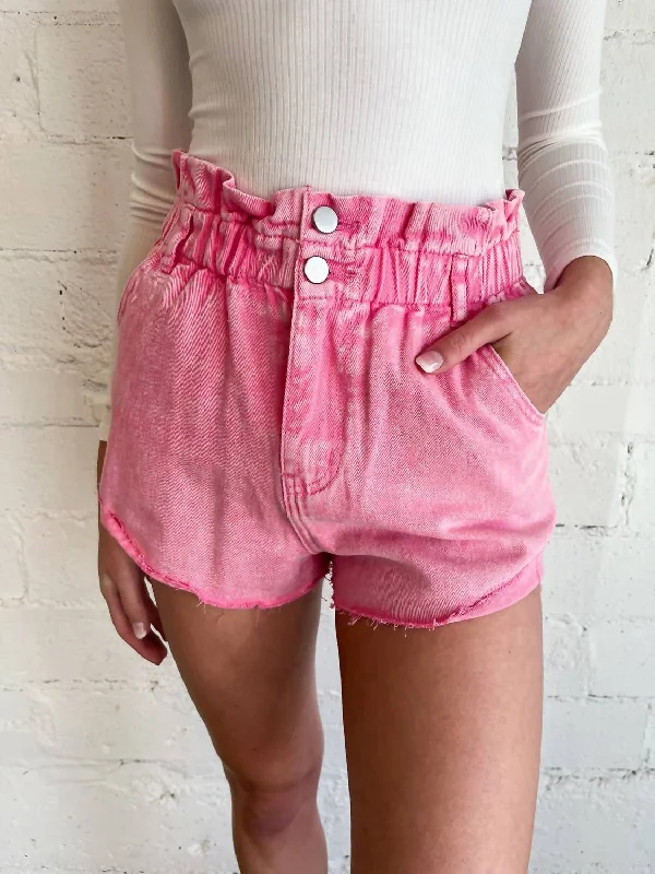 Nailed It Denim Short In Pink