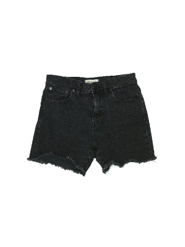 High-Rise Denim Shorts in Dark Wash