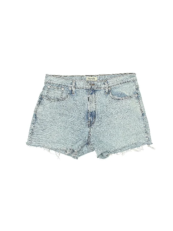 High-Rise Denim Shorts in Light Wash