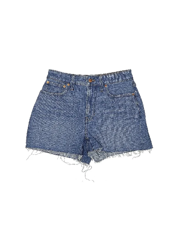 High-Rise Denim Shorts in Medium Wash