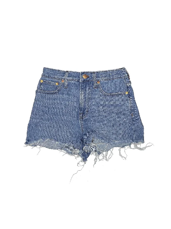 High-Rise Denim Shorts in Medium Wash