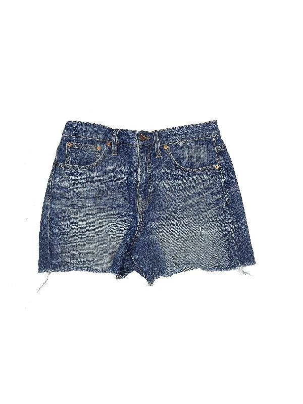 High-Rise Denim Shorts in Medium Wash