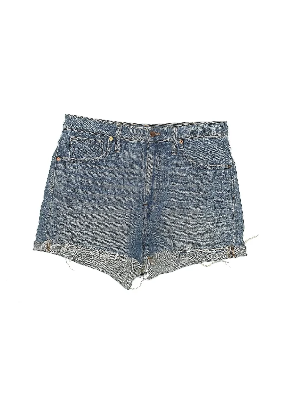 High-Rise Denim Shorts in Medium Wash