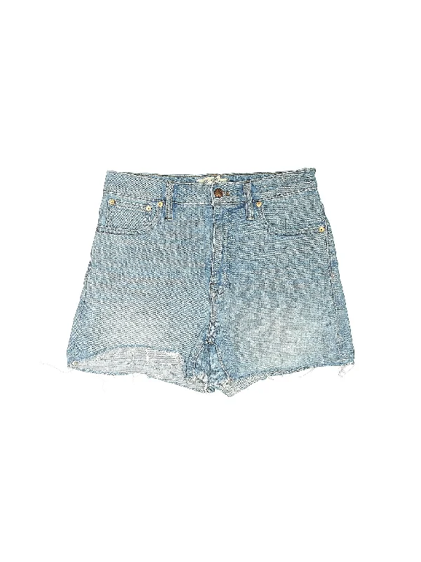 High-Rise Denim Shorts in Medium Wash