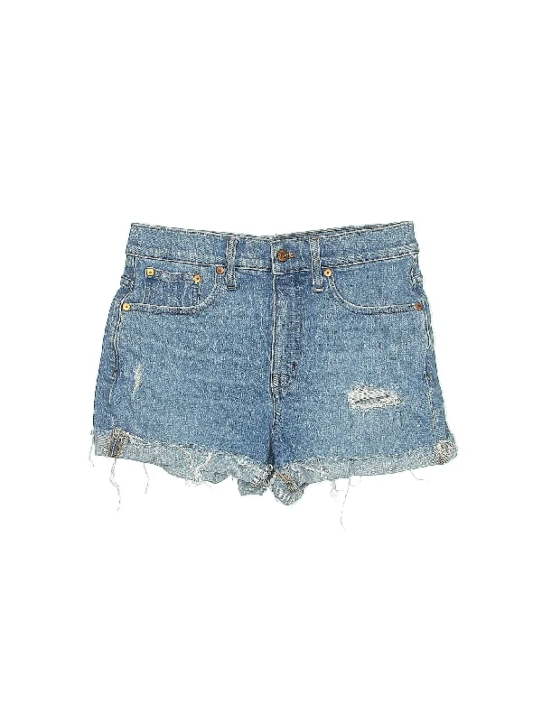 Mid-Rise Denim Shorts