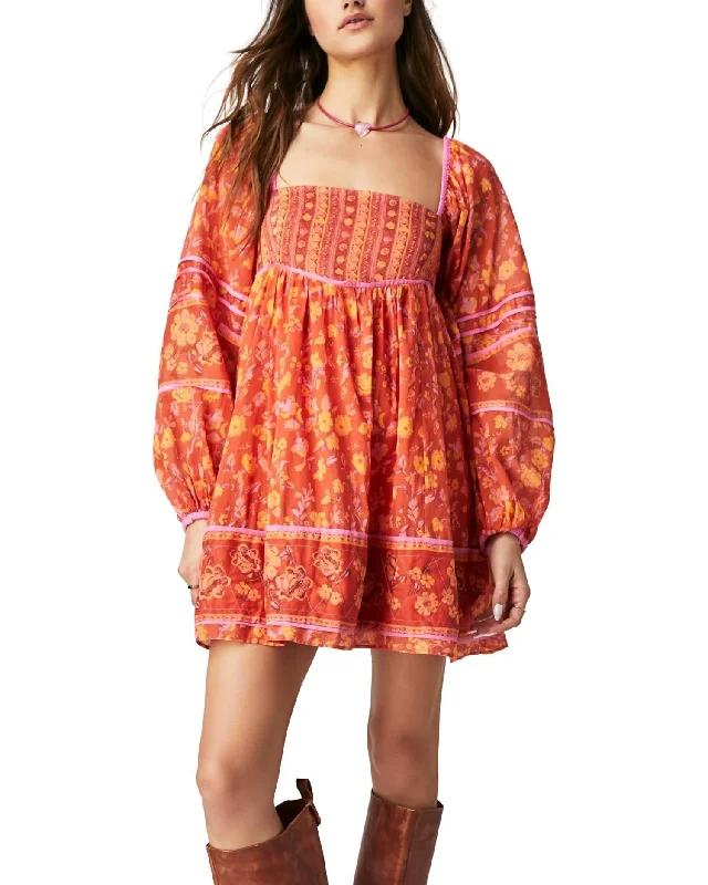 Trendsetting women’s clothing for fashion lovers   Endless Afternoon Mini Dress In Orange