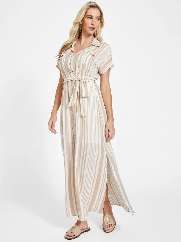A perfect wardrobe for fashionable women   Geo Stripe Maxi Dress
