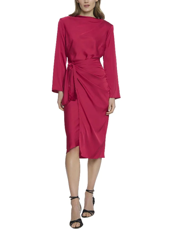 The ultimate guide to stylish women’s fashion   Womens Faux Wrap Cocktail Midi Dress